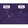 American Soft Linen Bath Rug, 20 in 34 in 100% Cotton Bath Mats Rugs for Bathroom, Slip Reducer Washable Shaggy Form Area Rugs, Aqua Blue Bath Rug(Violet Purple)