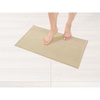 American Soft Linen Bath Rug, 20 in 34 in 100% Cotton Bath Mats Rugs for Bathroom, Slip Reducer Washable Shaggy Form Area Rugs, Aqua Blue Bath Rug(Beige)